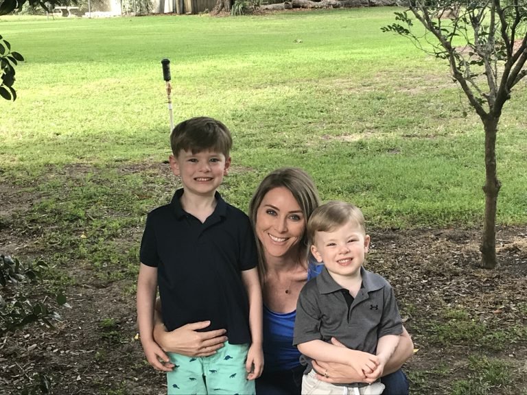 mother with two children