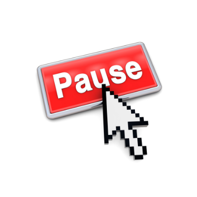 pushing pause button
