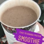 Chocolate Peanut Butter Banana Protein Smoothie Recipe Card
