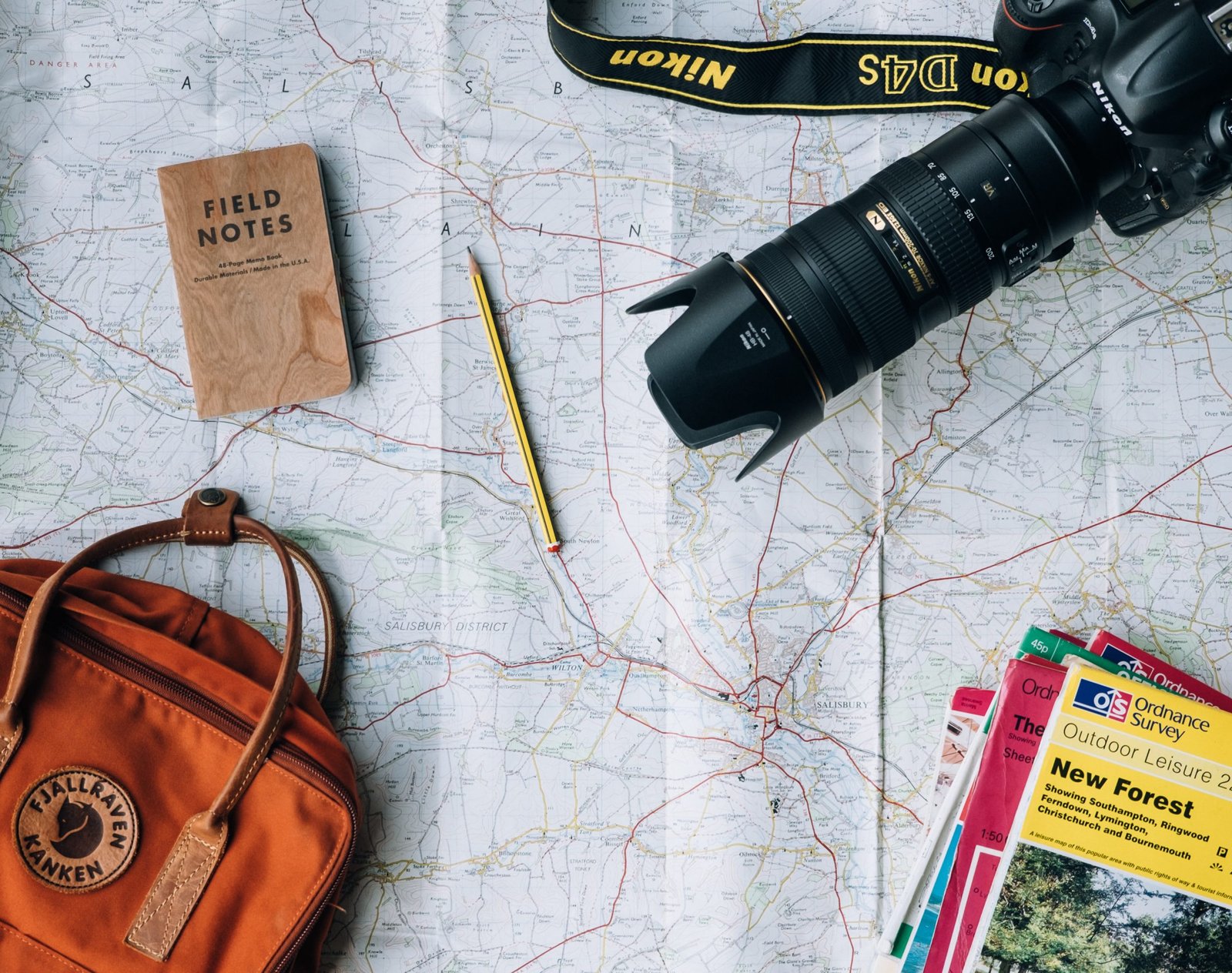 Travel to hot countries illustrated by travel items