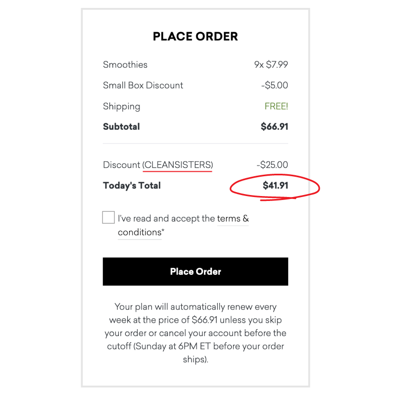 daily harvest menu